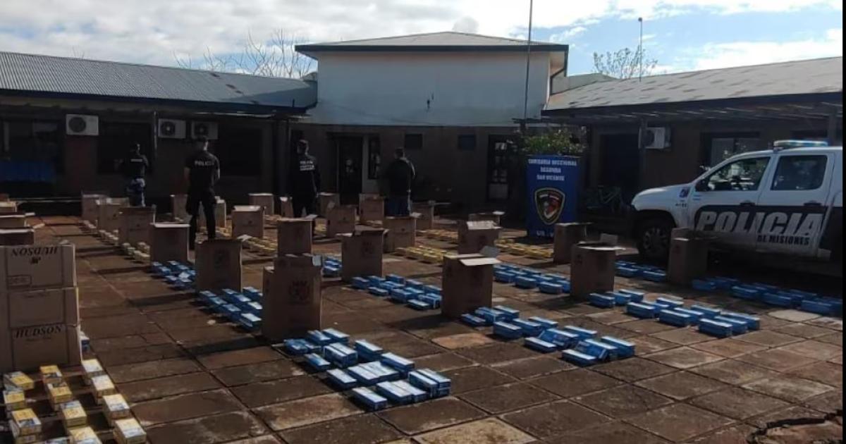 Secuestran una camioneta robada en Brasil con casi 20 mil atados de cigarrillos de contrabando