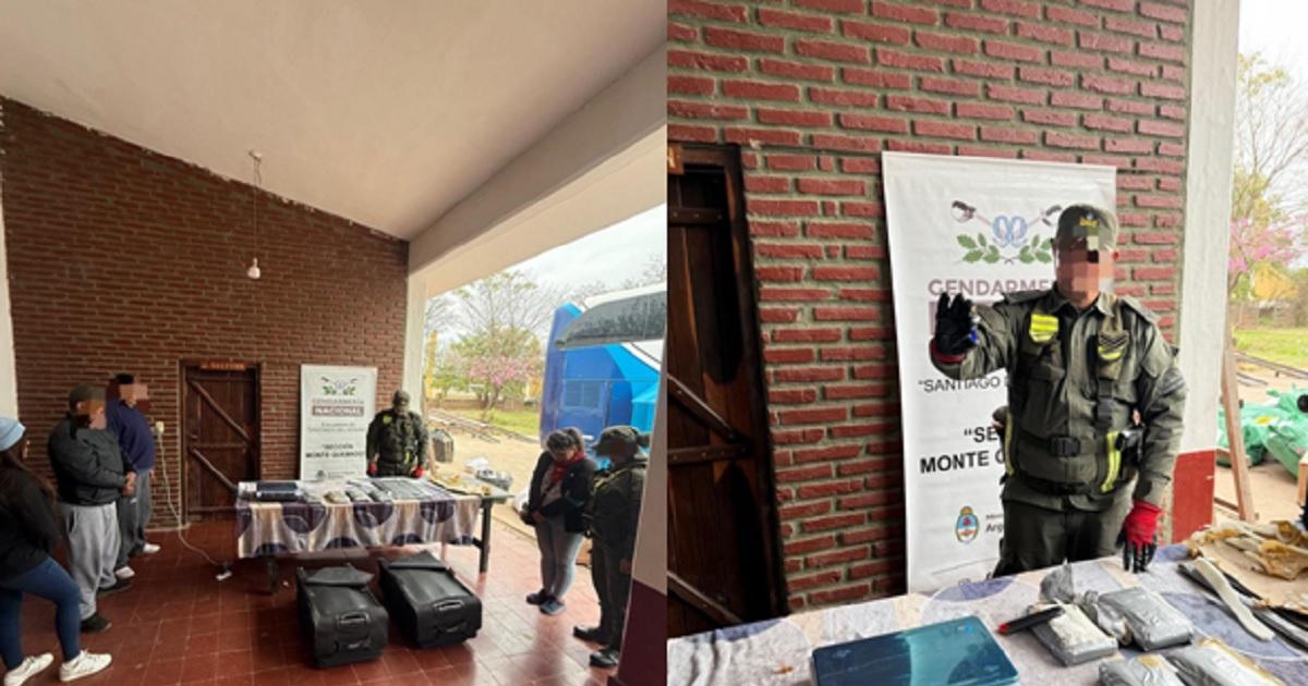 Monte Quemado- Cayoacute una mujer con maacutes de 8 kilos de cocaiacutena en un colectivo de tour de compras 