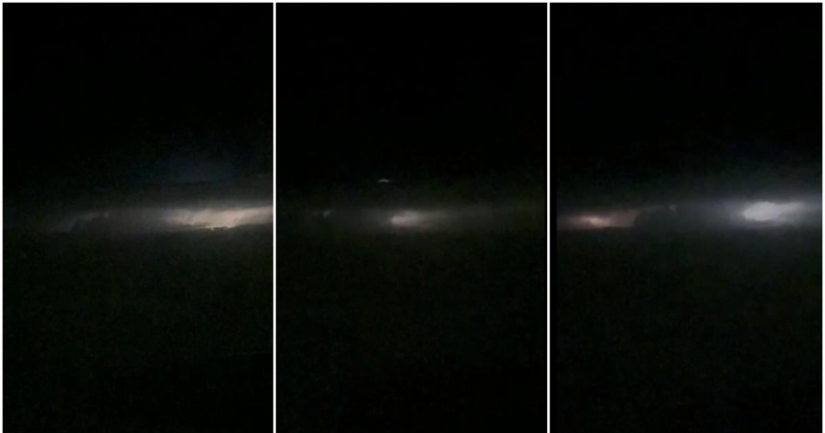 Los relmpagos iluminaron el oscuro cielo santiagueño (Foto- Captura de video)