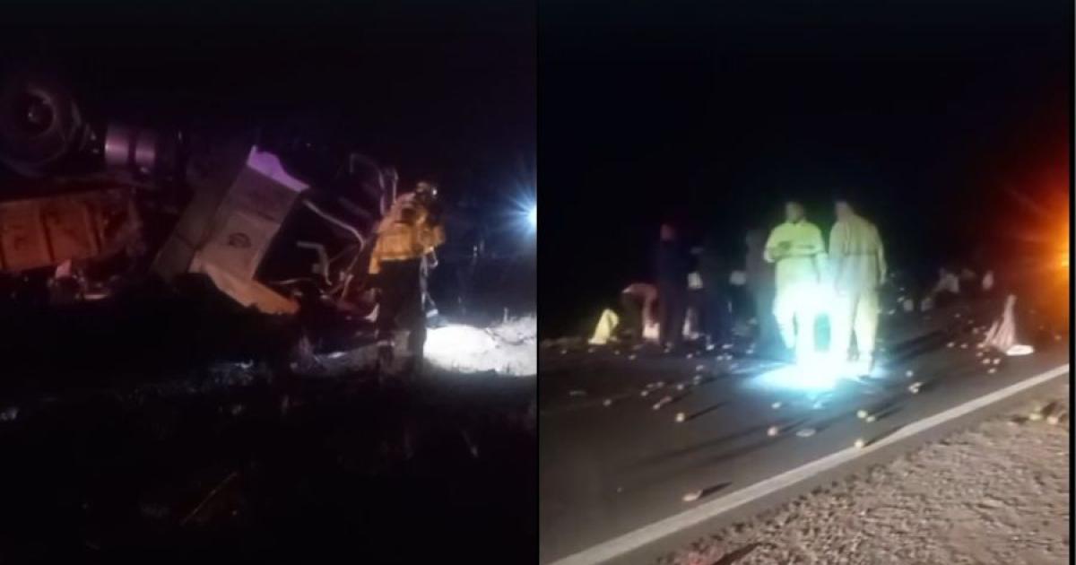 Trgico accidente en Ruta 34- volcó un semirremolque y murió el conductor