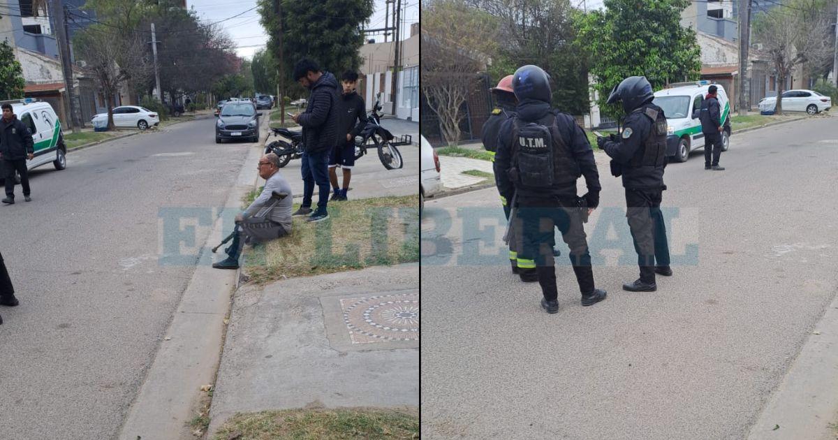 El hombre fue asistido y trasladado al hospital