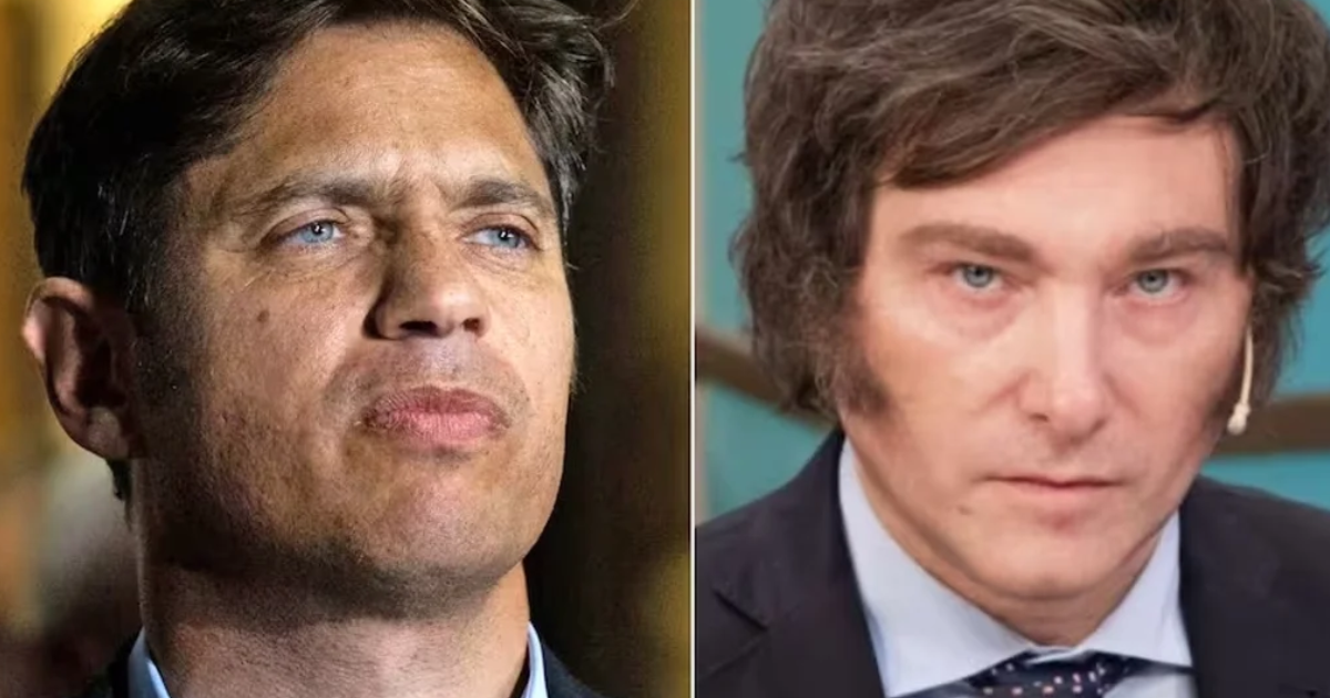 Axel Kicillof y Javier Milei (Foto- NA)
