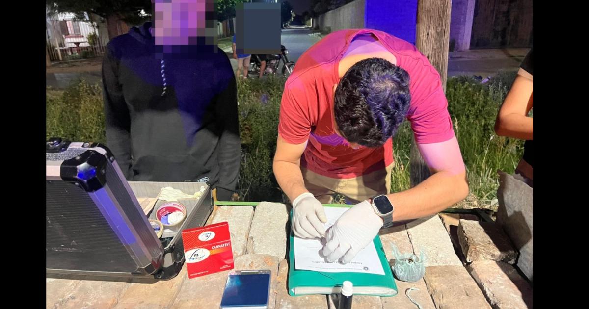 Los efectivos realizaron la prueba de campo