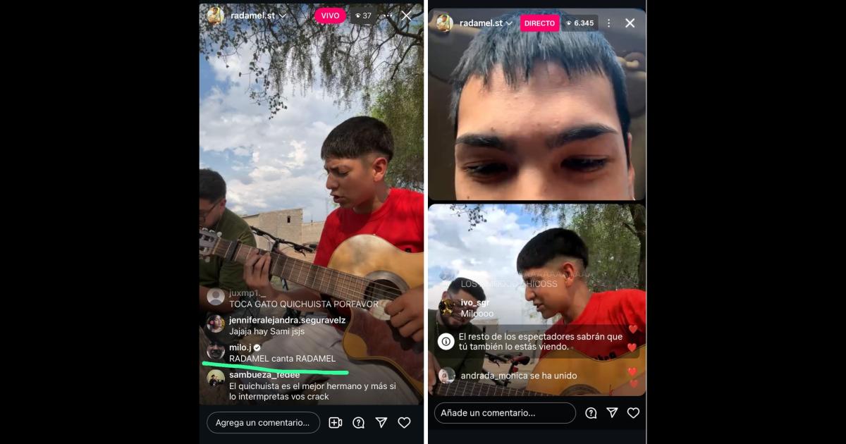 El vivo maacutes viral- Milo J aparecioacute en el festejo de Radamel el joven talento de Suncho Corral