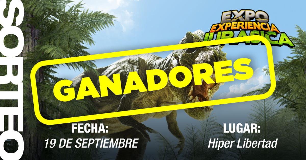 Estos son los ganadores de las entradas para la Expo Experiencia Juraacutesica