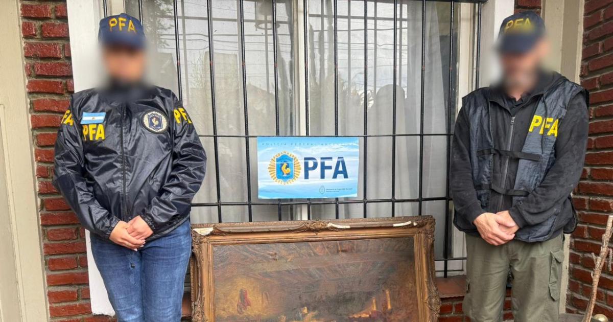 Operativo Rebantildeo- el DFI recuperoacute una pintura alemana histoacuterica que pertenecioacute a un ex coacutensul chileno