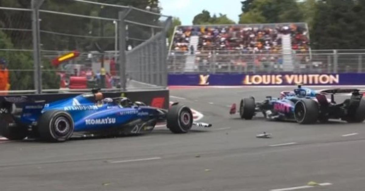 El momento del choque a Colapinto