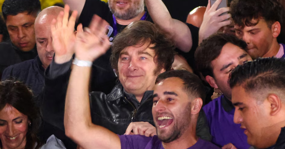 Milei durante su acto en Córdoba