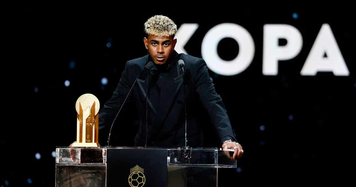 Lamine Yamal fue uno de los premiados en la gala