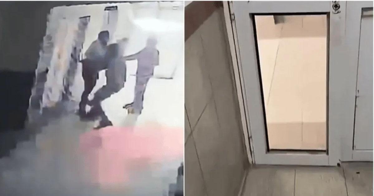 VIDEO- A las patadas y con un cuchillo exigioacute ser atendido en un hospital