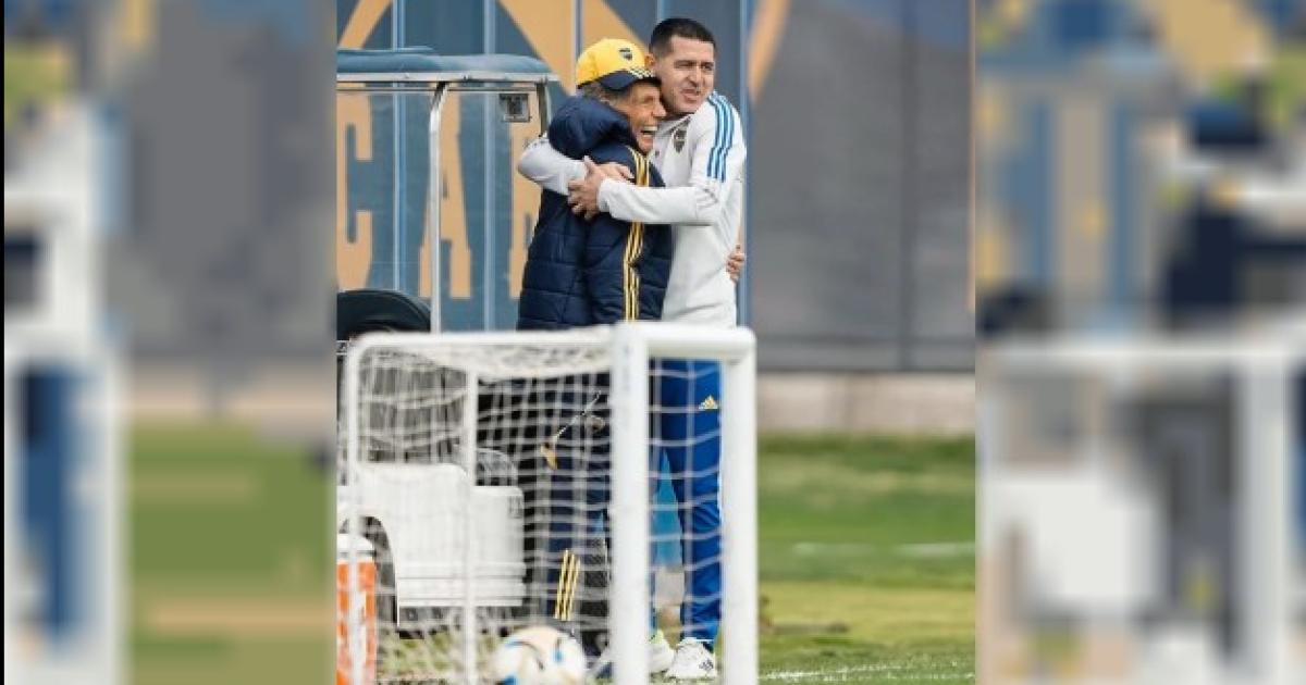 Russo regresó a los entrenamientos de Boca con la mirada puesta en Defensa y Justicia  (Foto NA- @bocajrs)