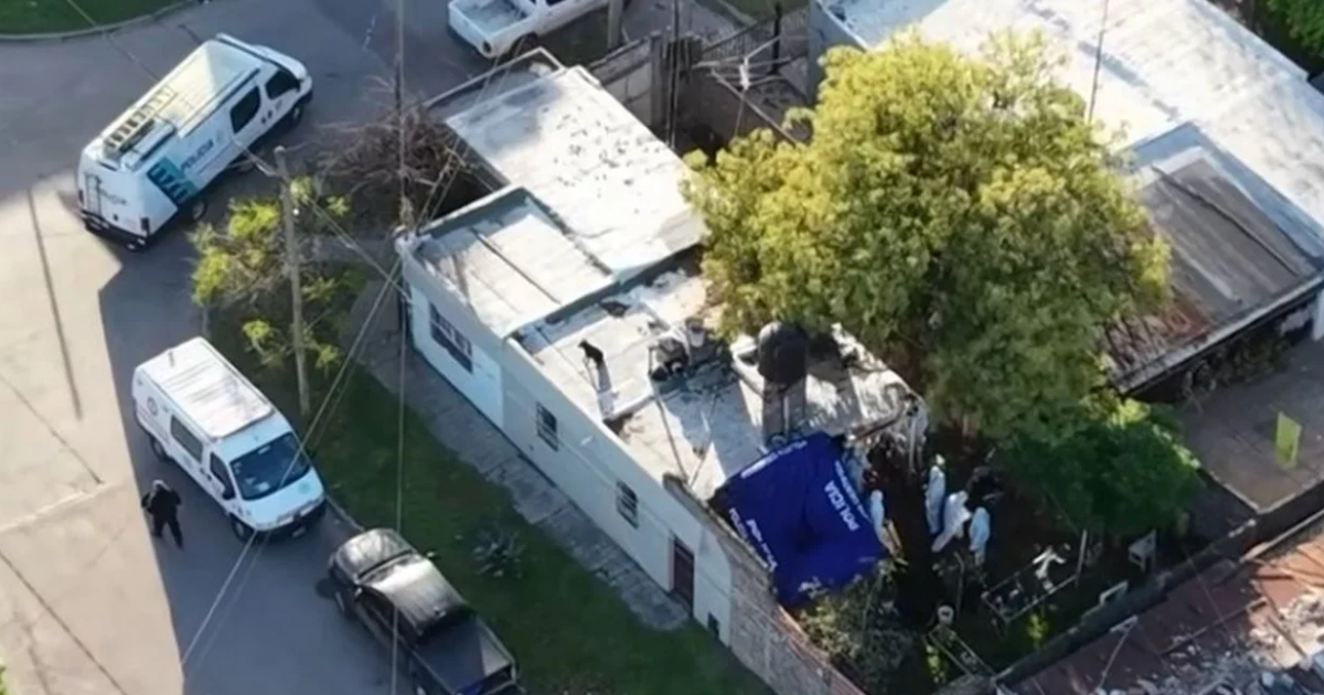 Vivienda en Florencio Varela donde encontraron los cuerpos (Foto- NA)