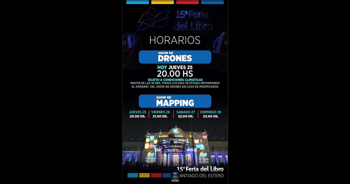 Feria del Libro- por cuestiones de viento el show de drones de hoy seraacute a las 20 horas