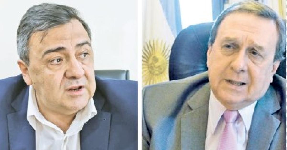 PRESENTACIÓN El defensor del Pueblo Escobar Correa (izq) pidió una medida cautelar y el juez Molinari (der) le hizo lugar