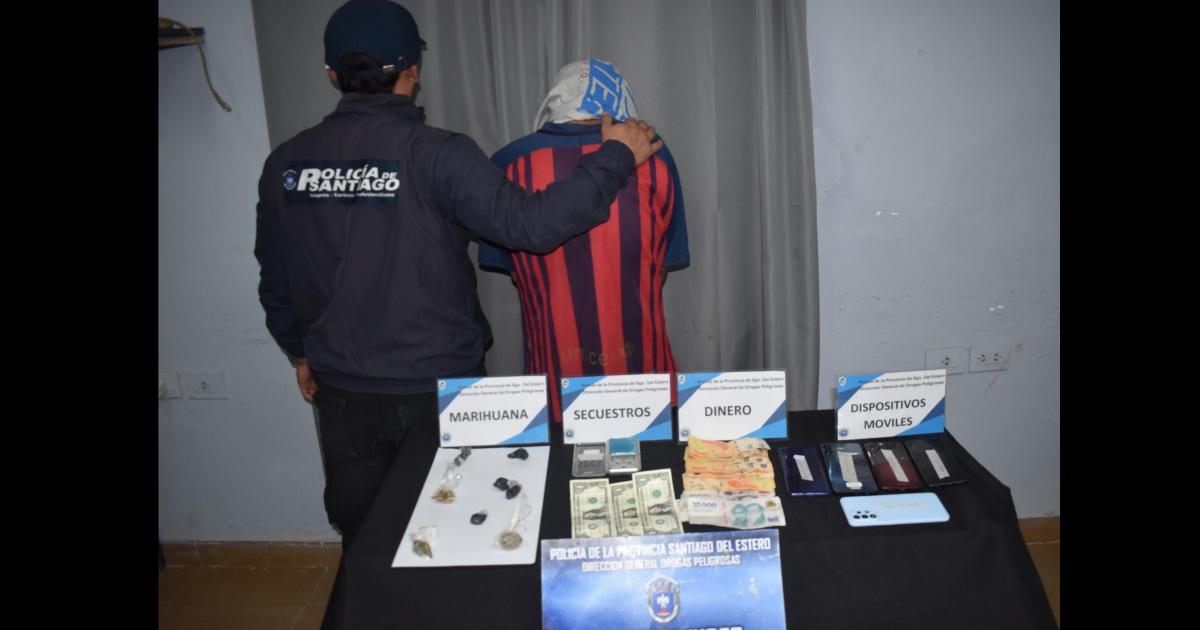 Detenido durante los allanamientos (Foto- Policía de la Provincia)