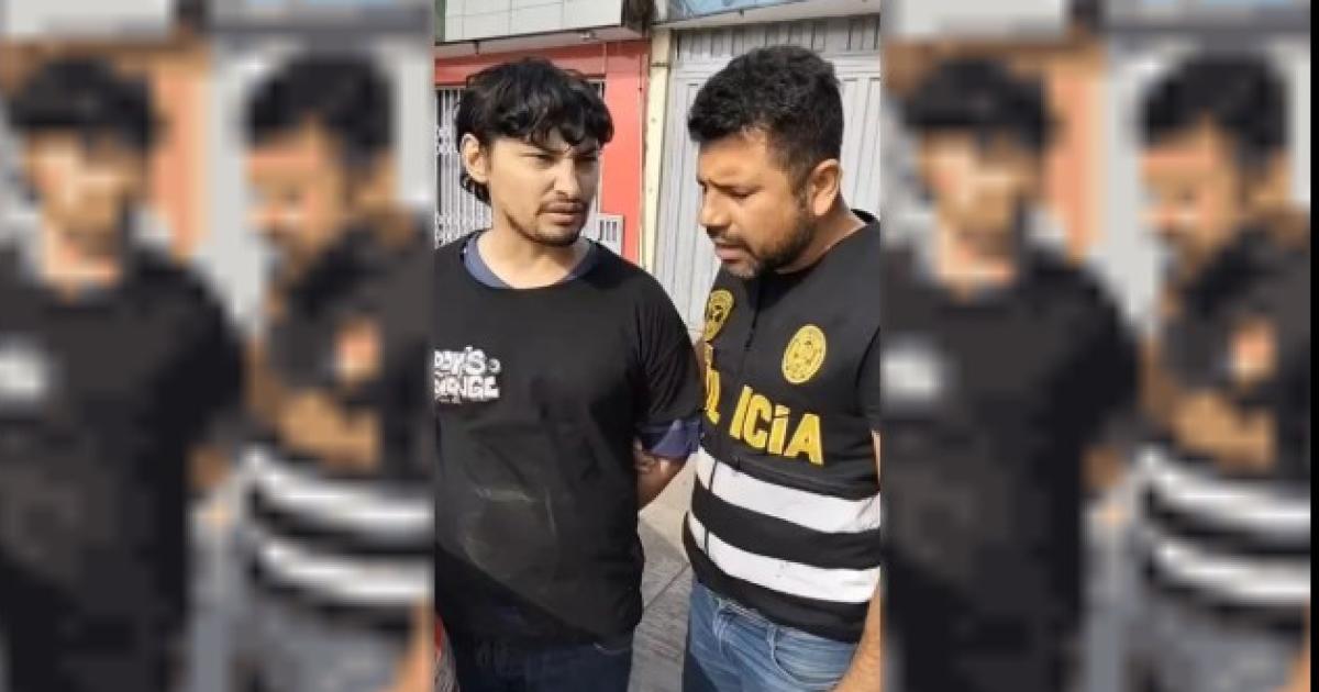 Matías Ozorio al ser detenido en Per (Foto- Redes Sociales)