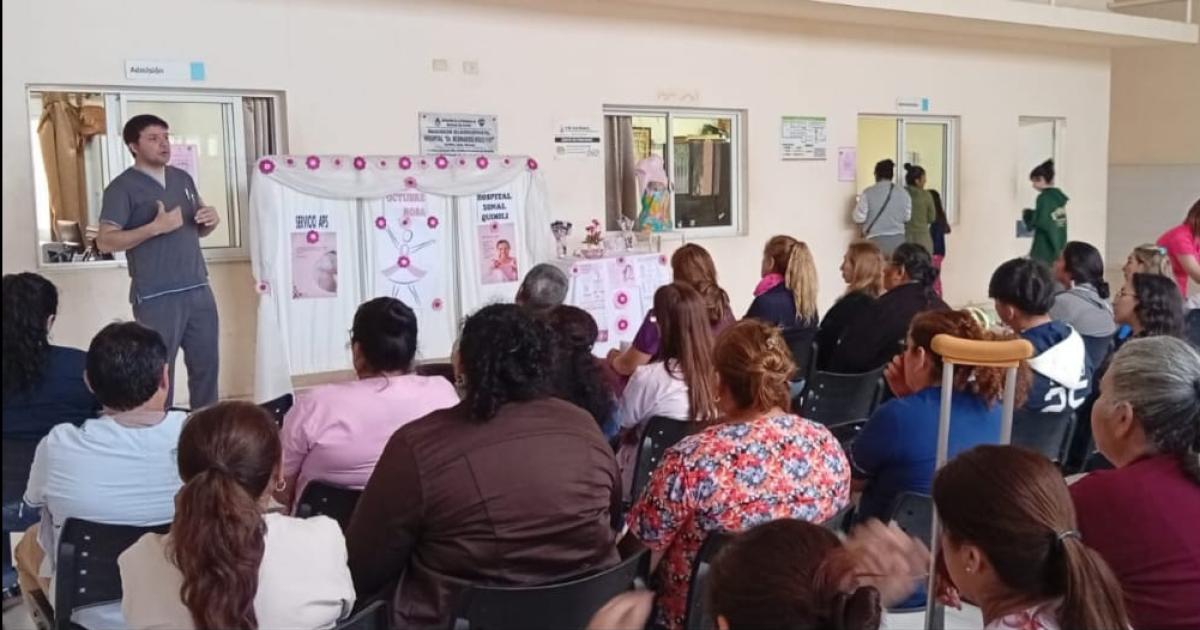 El Hospital de Quimiliacute genera conciencia sobre el caacutencer de mama