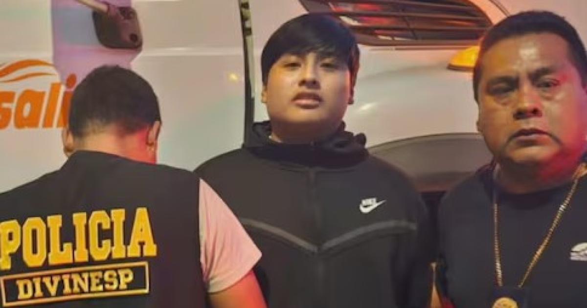 Pequeño J al momento de ser detenido (Foto- Captura de video  TN)