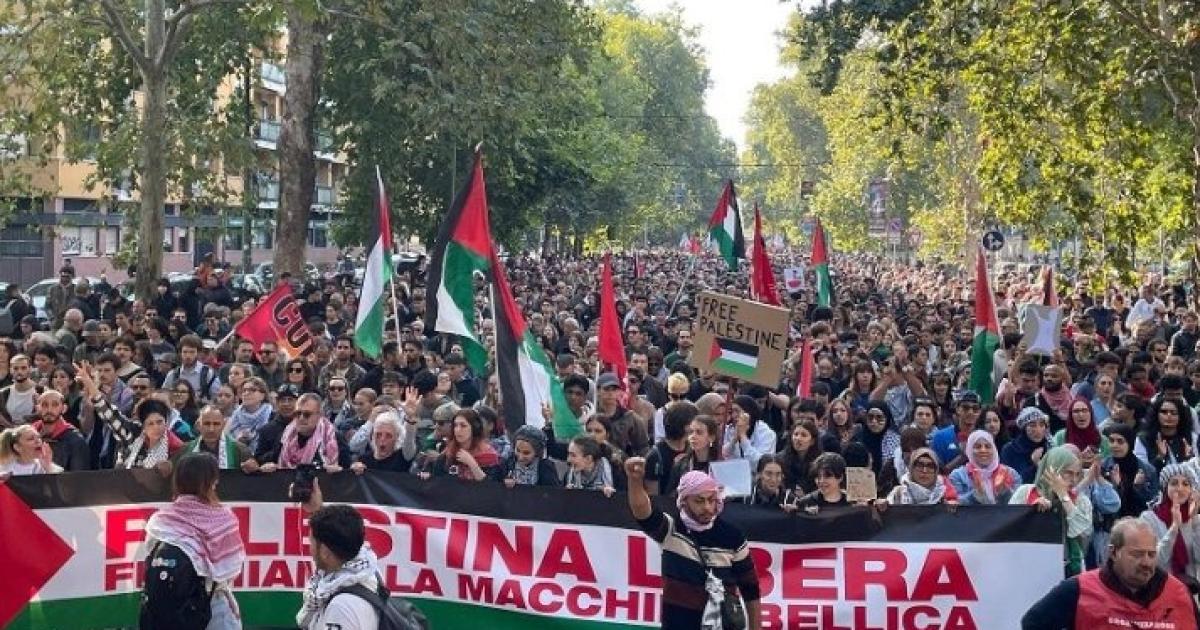 Huelga general en Italia por la Flotilla