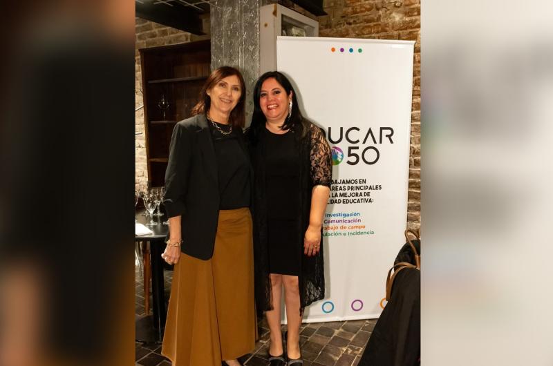 La Lic Elizabeth del Carmen Dorado junto a Florencia Salavarezza reconocida especialista en alfabetización