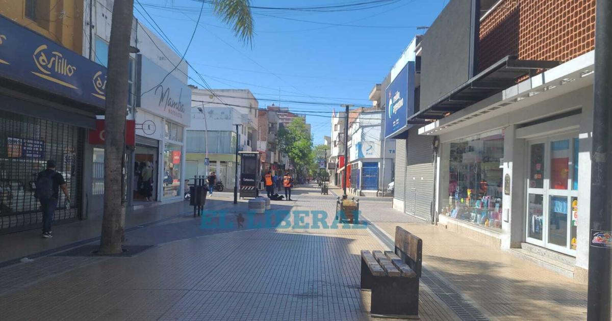 Muy poco movimiento en el centro santiagueño