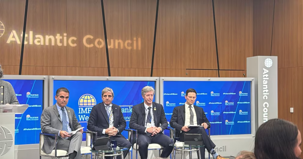 Caputo y Bausili exponen en la conferencia organizada por el Atlantic Council (Foto- Infobae)