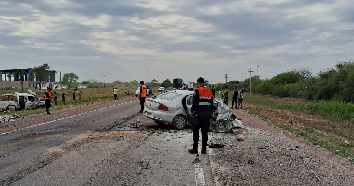 Choque frontal en la R 34 causa dos muertes y deja una mujer muy grave
