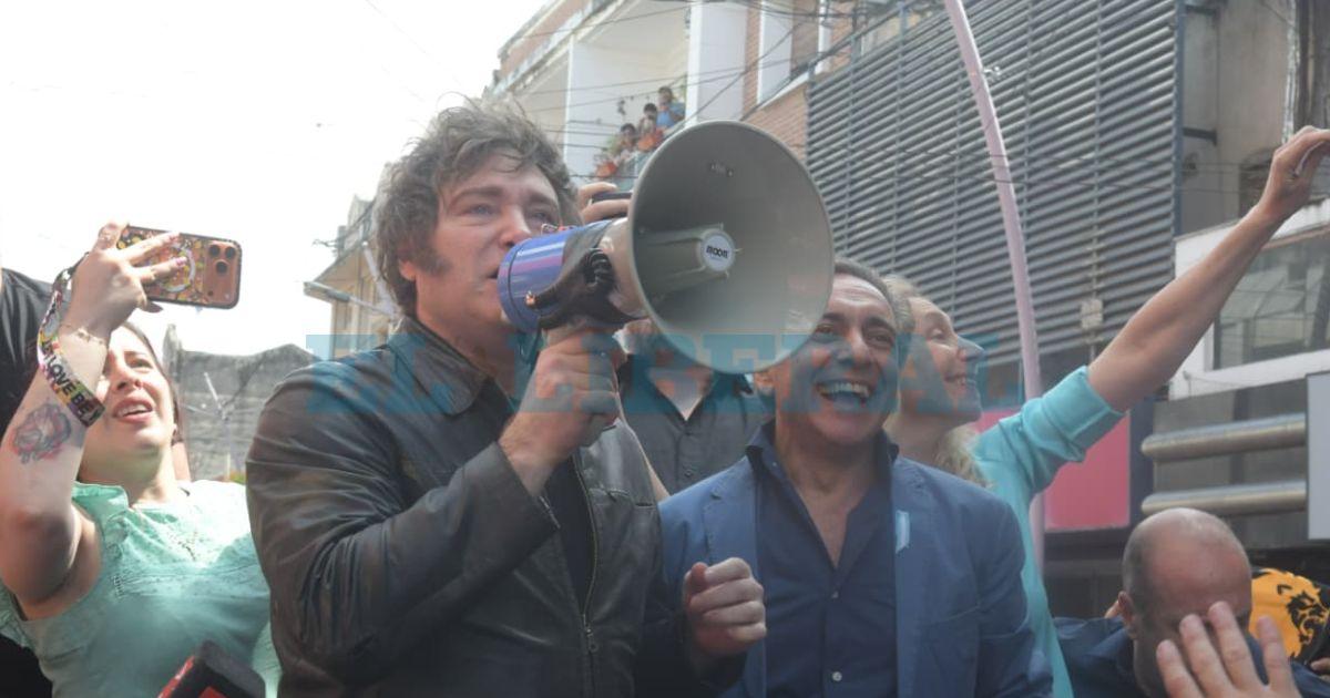 El presidente le habló a los militantes libertarios (Foto- José Luis PérezEl Liberal)