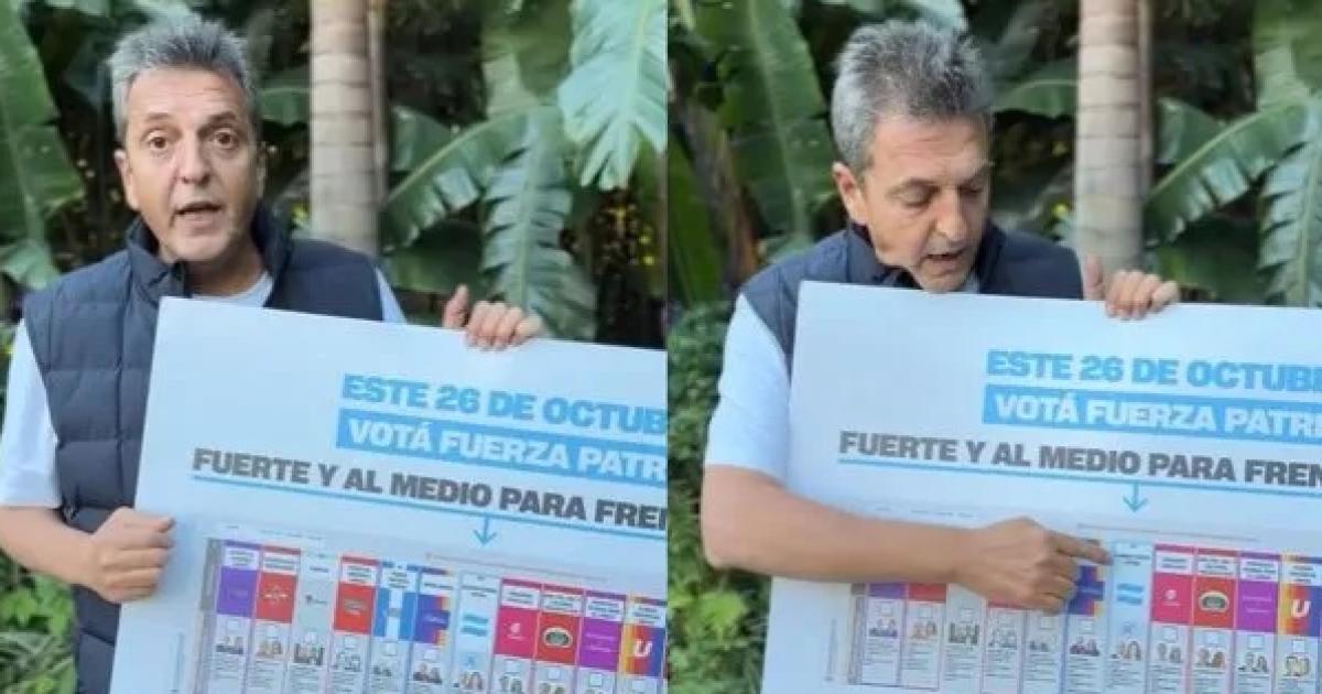 Sergio Massa- Este domingo 26 de octubre votaacute la bandera argentina fuerte y al medio