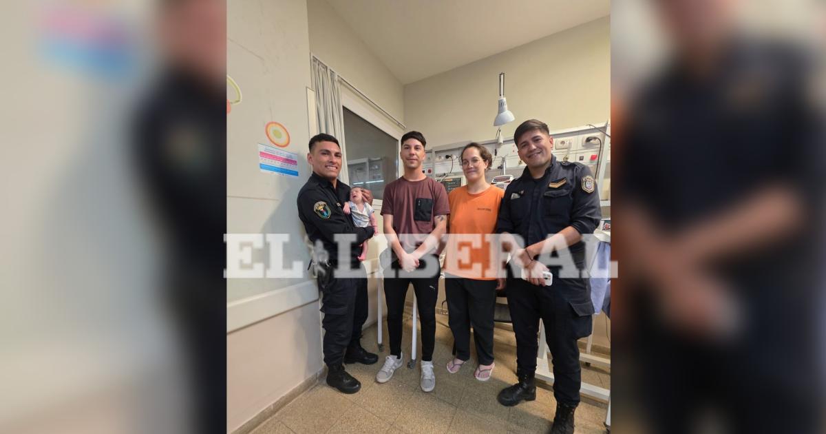Un rpido accionar policial salvó la vida de un bebé en el barrio San Fernando