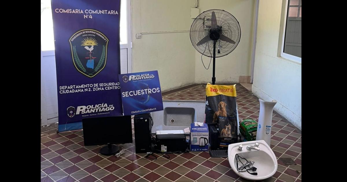 La Policía recuperó los elementos sustraídos (Foto- Policía)