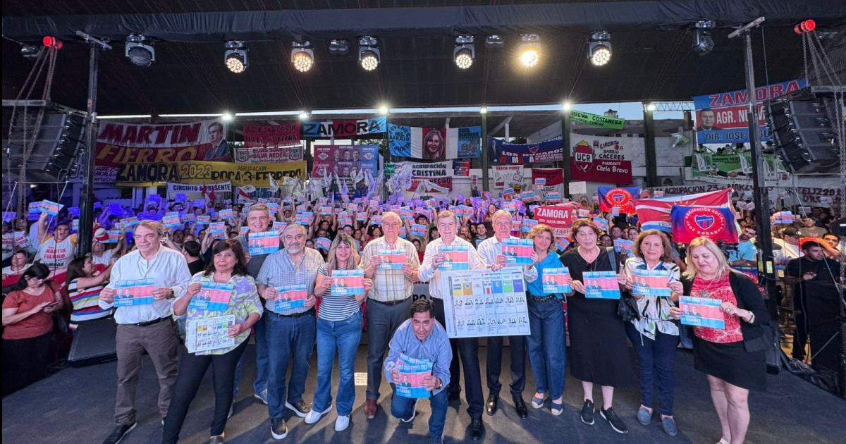 Zamora y Eliacuteas Suaacuterez presidieron un multitudinario encuentro en apoyo a los candidatos del Frente Ciacutevico