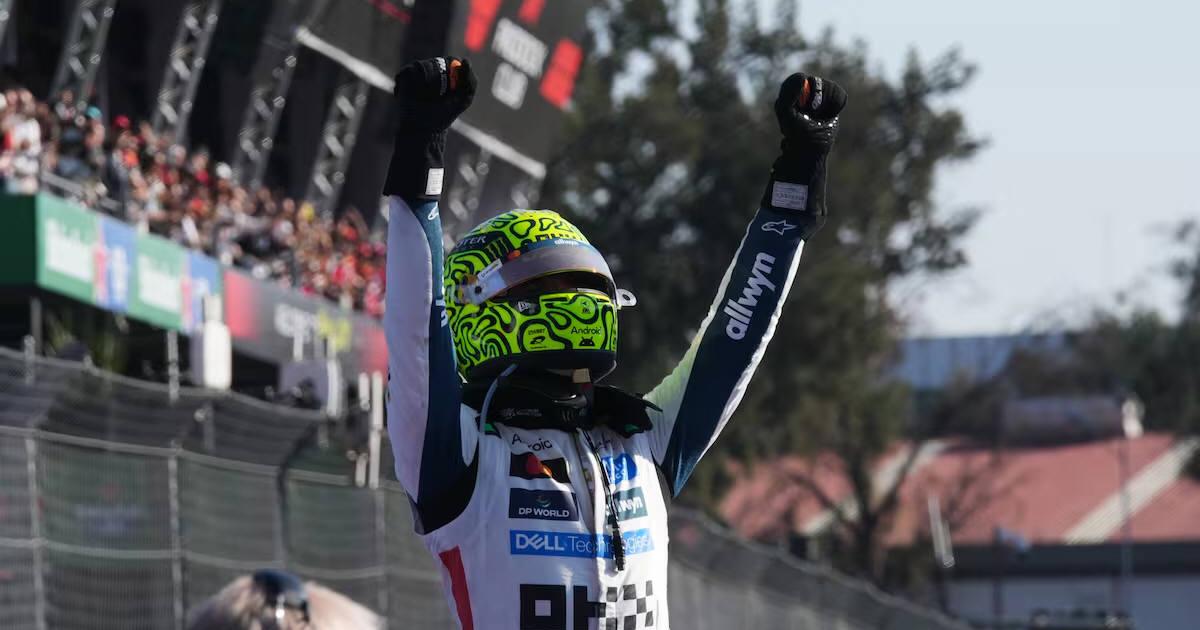 Norris dominoacute de punta a punta el GP de Meacutexico y Colapinto fue decimosexto