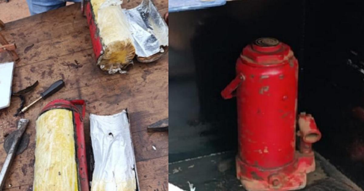Gendarmería secuestró casi seis kilos de cocaína ocultos en gatos hidrulicos de un camión boliviano