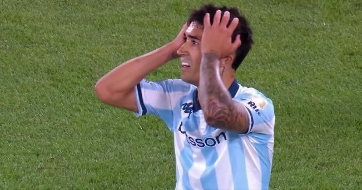 Racing no pudo contra Flamengo que jugoacute casi todo el segundo tiempo con uno menos