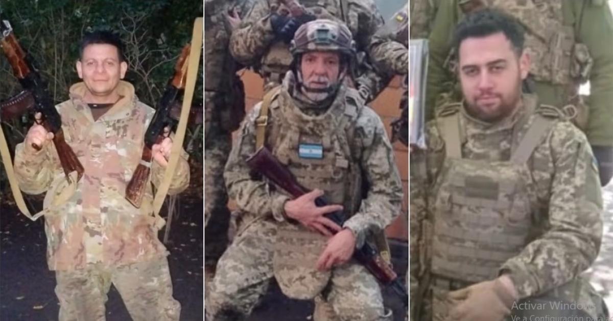 Los tres soldados argentinos que fueron asesinados (Foto- captura TN)