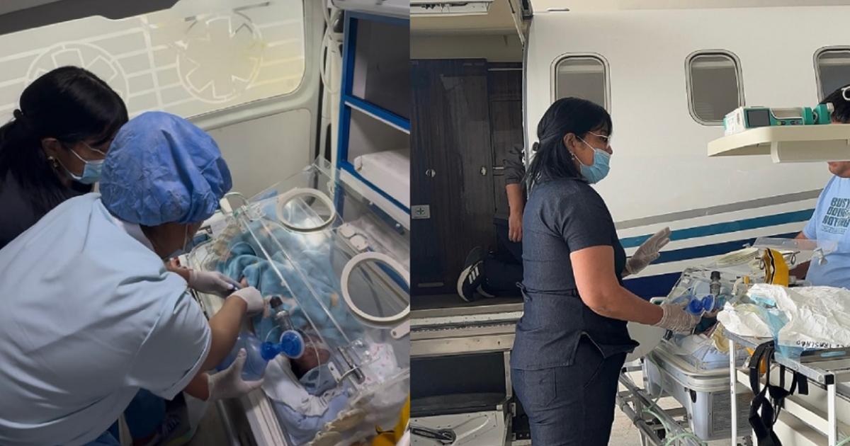 Emotivo operativo sanitario- un recieacuten nacido fue trasladado al Garrahan para una cirugiacutea cardiacuteaca de alta complejidad