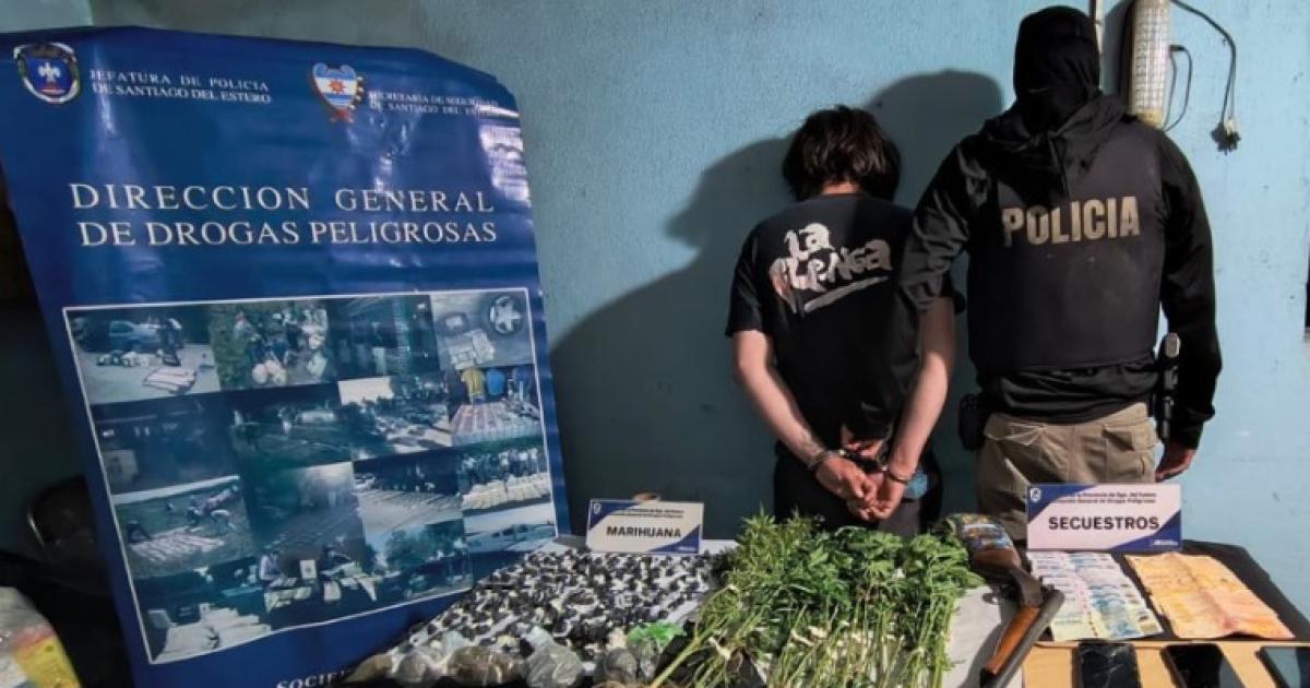 Desarticularon un punto de venta de drogas en Sumampa y detienen a Payu Cumbia