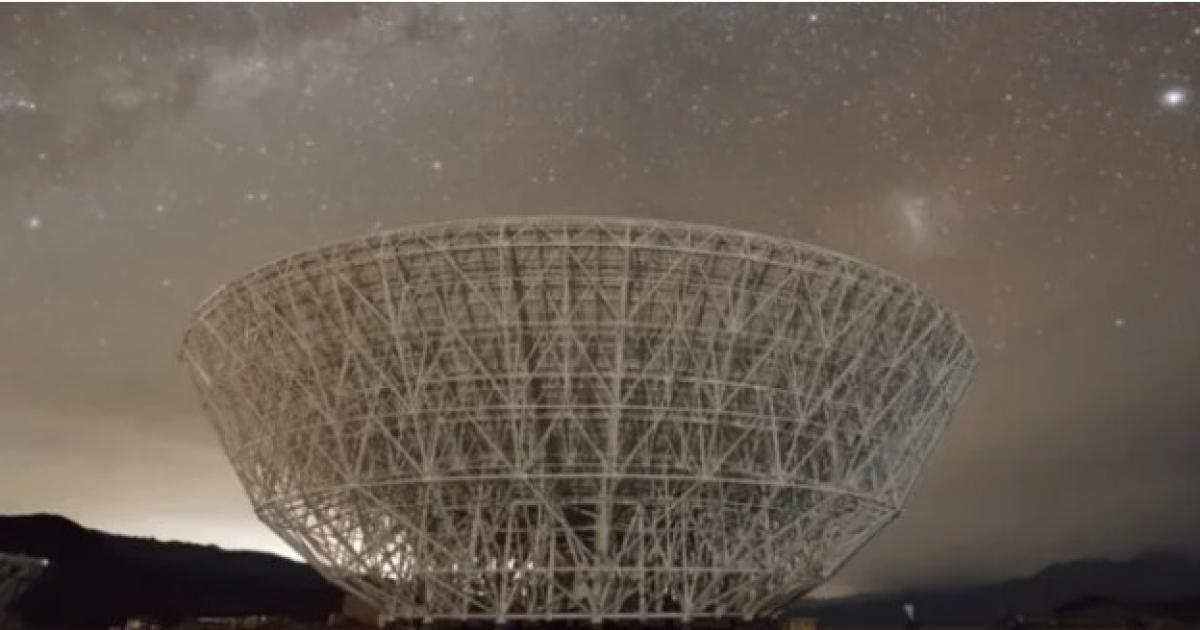 El radiotelescopio CART en el mes de junio en San Juan Fotografía- Agencia Noticias Argentinas RRSS