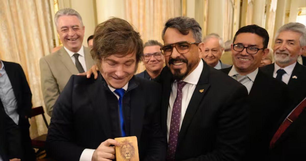 El presidente Javier Milei junto a pastores evangélicos