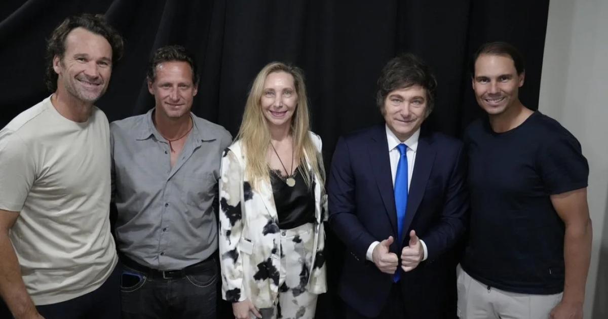 El inesperado encuentro de Javier Milei con Rafael Nadal David Nalbandian y Carlos Moyaacute