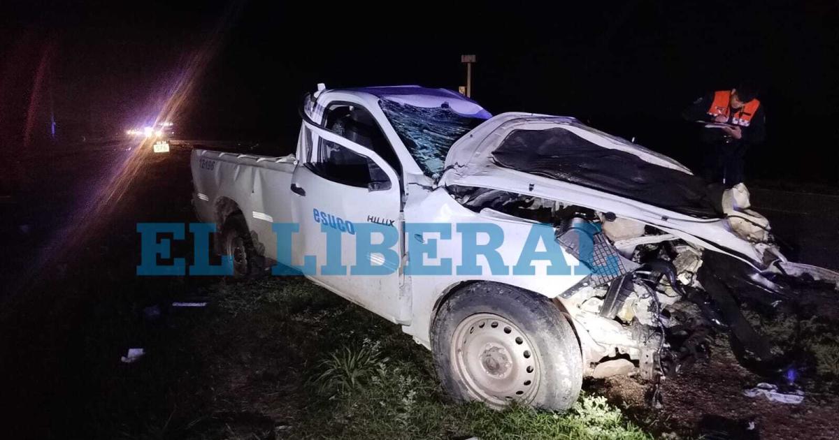 La camioneta sufrió importantes daños materiales