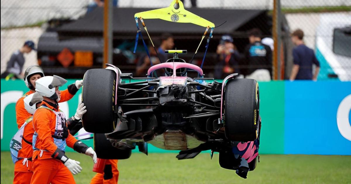 VIDEO- Colapinto sufrioacute un fuerte choque en la carrera Sprint del GP de Brasil