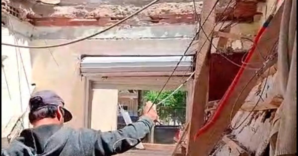 Una familia entera salvoacute su vida al derrumbarse un techo