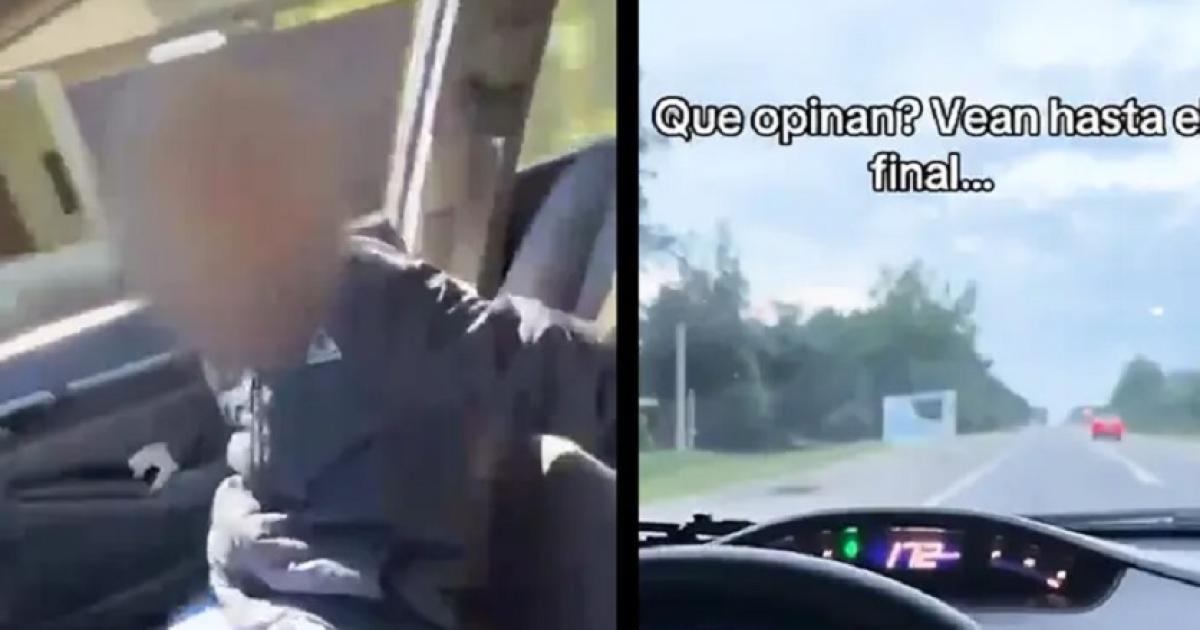 VIDEO Le suspenden la licencia a un tucumano que se graboacute a 170 kmh con su hijo sin cinturoacuten