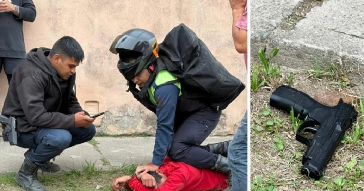 Motochorros atacaron a una joven en avenida Coloacuten- la policiacutea capturoacute a uno de los involucrados