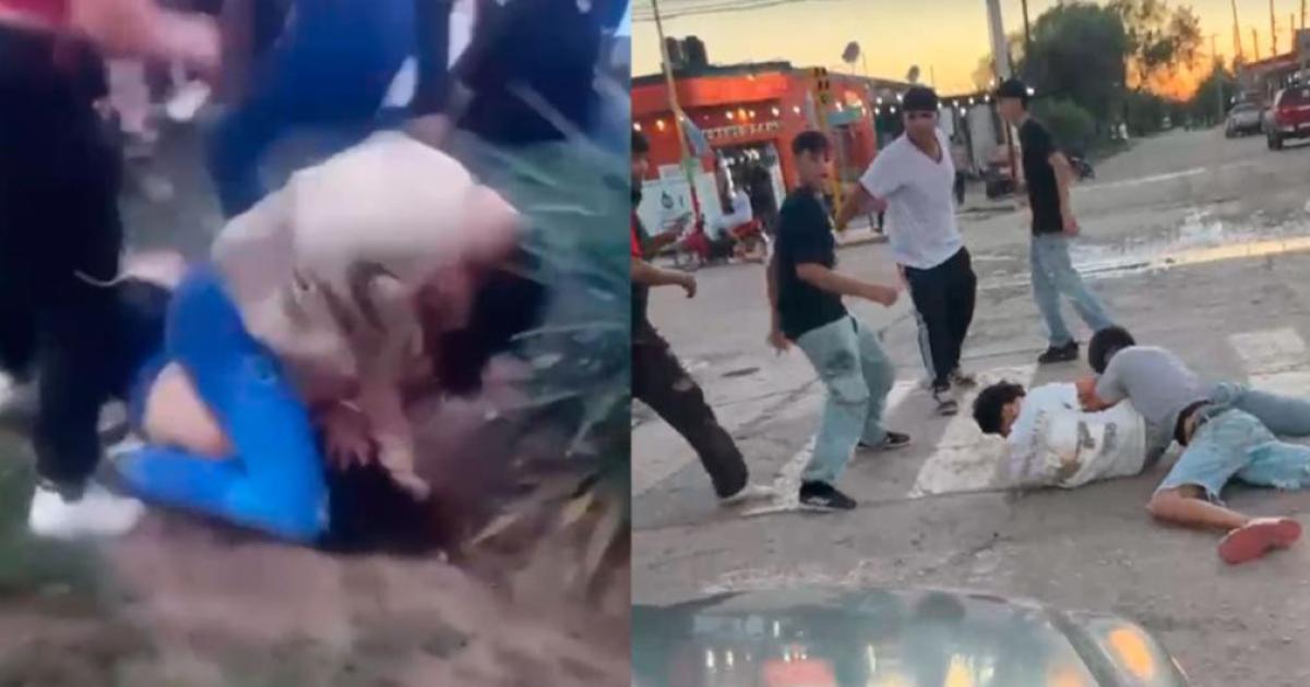 VIOLENCIA Las imgenes se viralizaron Intervino personal policial