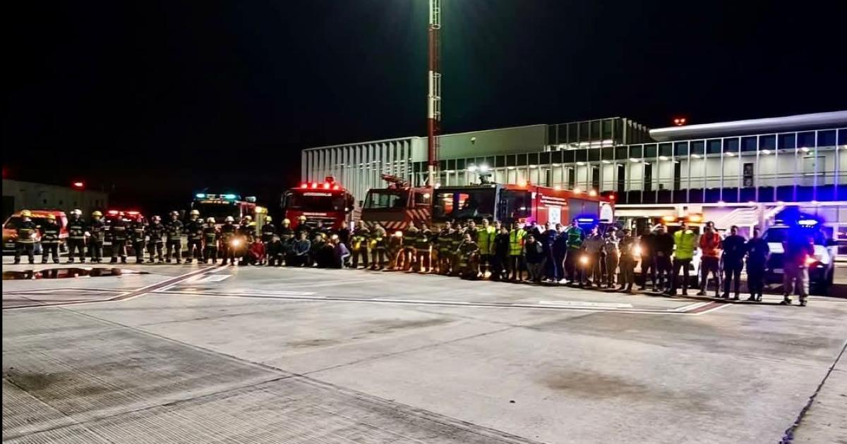 El CIS Termas participoacute de un simulacro de emergencia aeacuterea