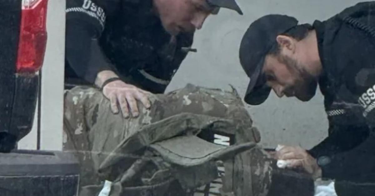 Uno de los integrantes de la Guardia Nacional tras ser baleado Foto- Agencia NA (redes)