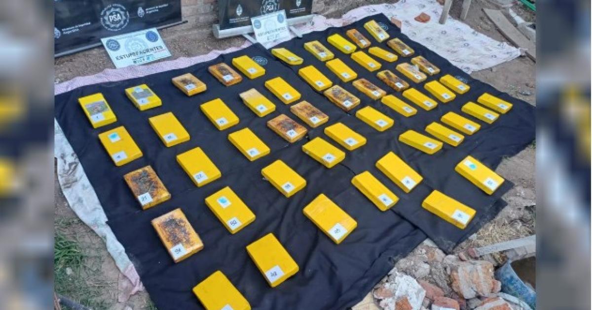 En el operativo se incaitaron 53 panes de cocaína Foto- Agencia NA